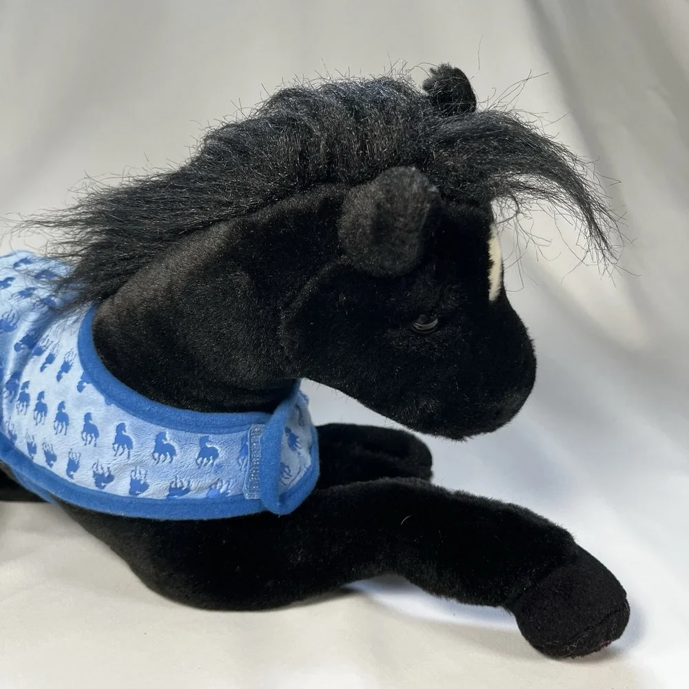 Breyer The Saddle Club Belle Black Horse Plush 16 in 2008 and Blanket